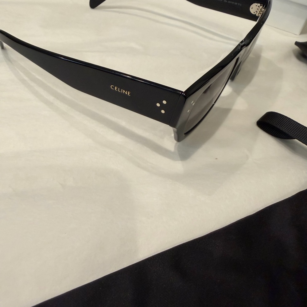 Celine Black Rectangular Sunglasses With Case - image 4
